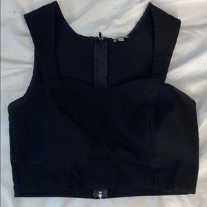 Black Zip Up Top